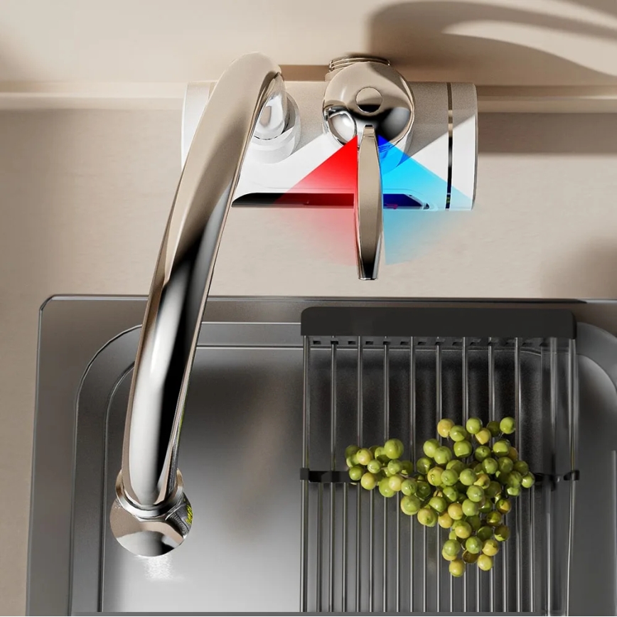 Doorstroomwaterverwarmer met LED scherm 3000W/230V IPX4 wit