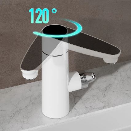 Doorstroomwaterverwarmer met LED scherm 3000W/230V IPX4 wit