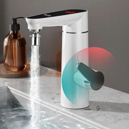 Doorstroomwaterverwarmer met LED scherm 3000W/230V IPX4 wit