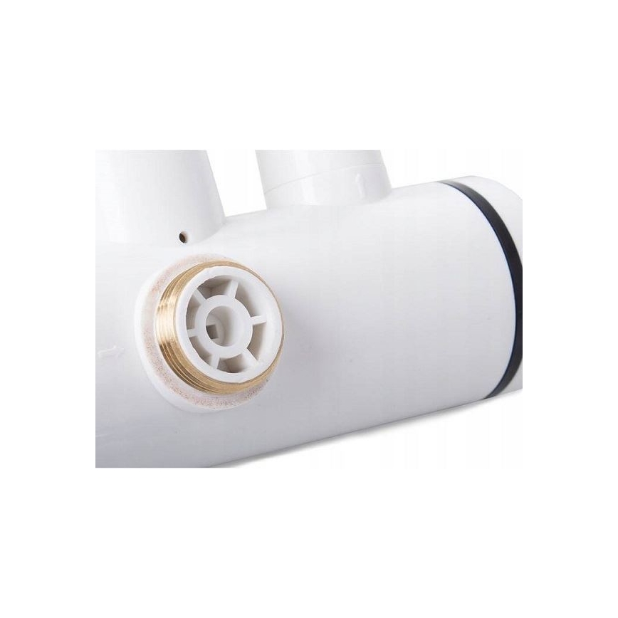 Doorstroomwaterverwarmer met sproeier en LCD scherm 3000W/230V IPX4 wit