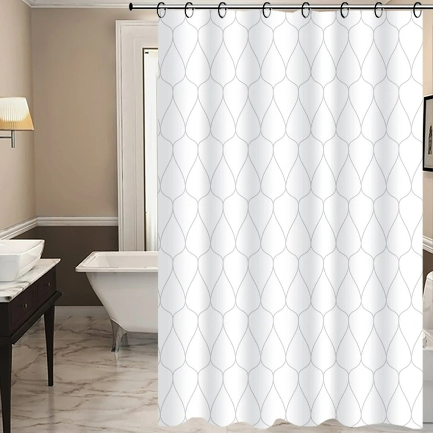 Douche rideau TORO EASY 178x199 cm blanc/gris