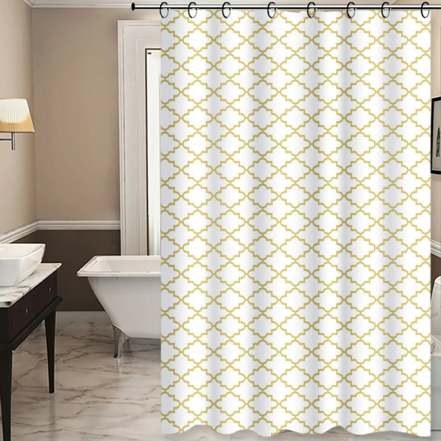 Douche rideau TORO EASY 178x199 cm blanc/jaune