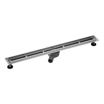 Douchegoot 105x7,6 cm zilver/grijs