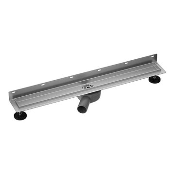 Douchegoot 84x10 cm glanzend chroom
