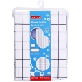 Douchegordijn TORO EASY 178x199 cm wit/zwart