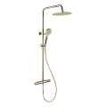 Doucheset met thermostatische kraan DRAGOR, glanzend messing