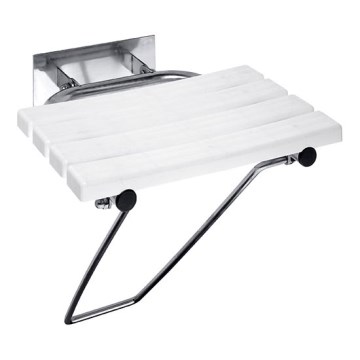 Douchezitje 44 x 46 cm, roestvrij staal/zilver