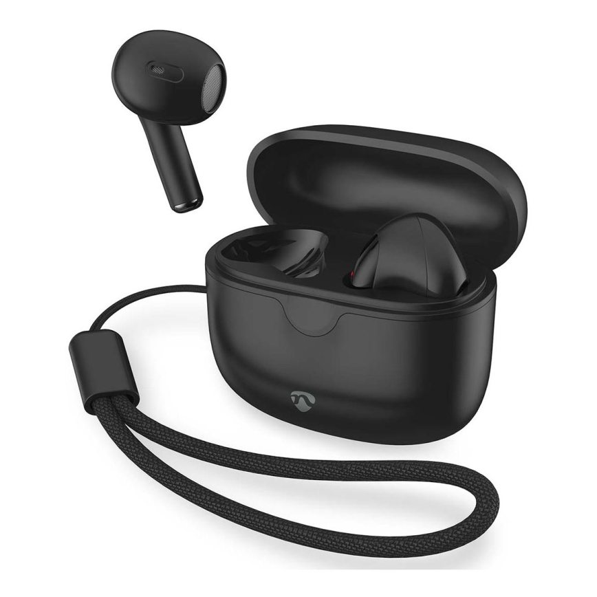 Draadloos earphones 250 mAh + 2x 30 mAh zwart