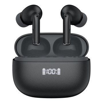 Draadloos earphones met ANC+ENC 300 mAh + 2x 40 mAh zwart