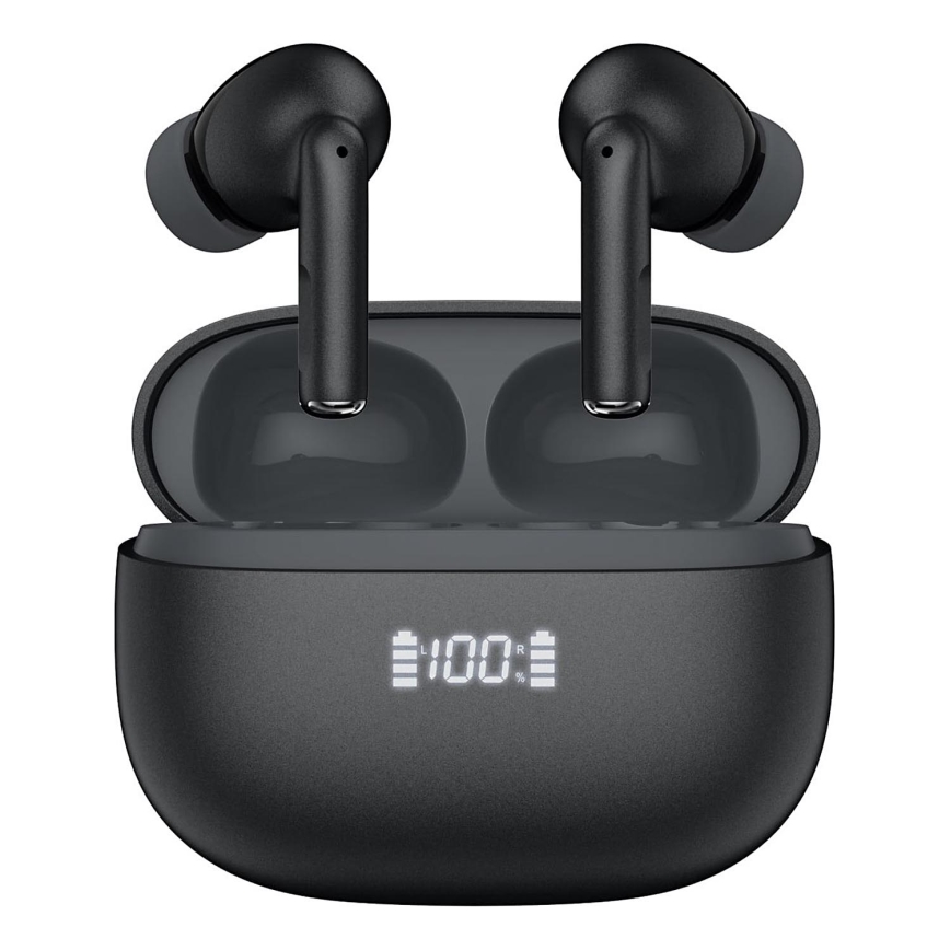 Draadloos earphones met ANC+ENC 300mAh zwart