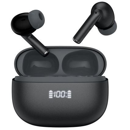Draadloos earphones met ANC+ENC 300mAh zwart