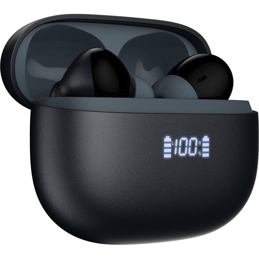 Draadloos earphones met ANC+ENC 300mAh zwart