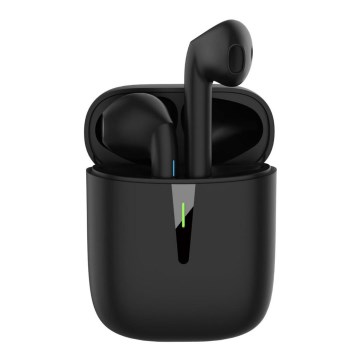 Draadloos earphones met een microfoon zwart 200 mAh + 2x  30 mAh
