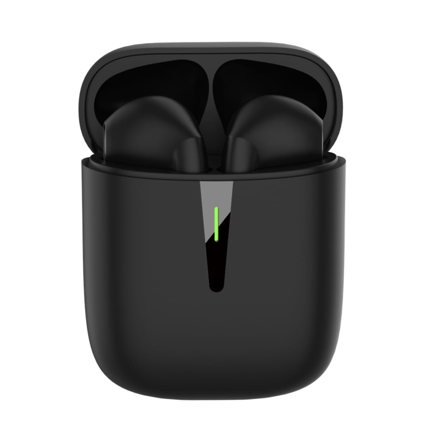Draadloos earphones met een microfoon zwart 200 mAh + 2x  30 mAh