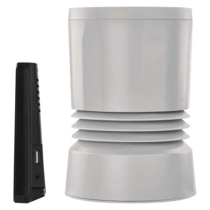 Draadloos weerstation met kleuren LCD-scherm en pluviometer 3xAAA zwart