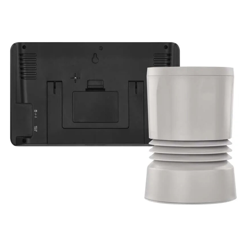Draadloos weerstation met kleuren LCD-scherm en pluviometer 3xAAA zwart