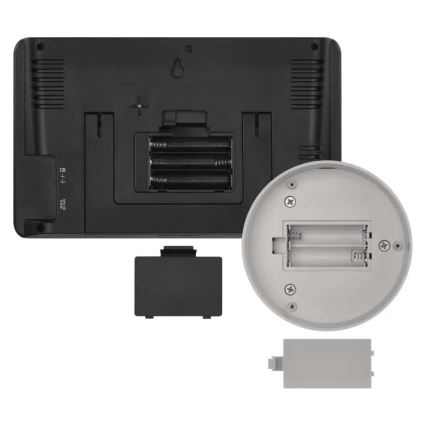 Draadloos weerstation met kleuren LCD-scherm en pluviometer 3xAAA zwart