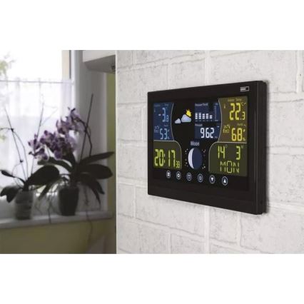 Draadloos weerstation met wekker 3xAAA/5V + 2xAAA zwart