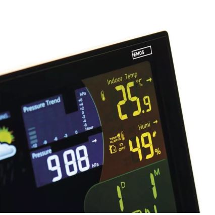 Draadloos weerstation met wekker 3xAAA/5V + 2xAAA zwart