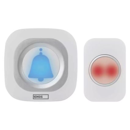 Draadloze deurbel voor stopcontact 230V + 1xCR2032 IP44 wit