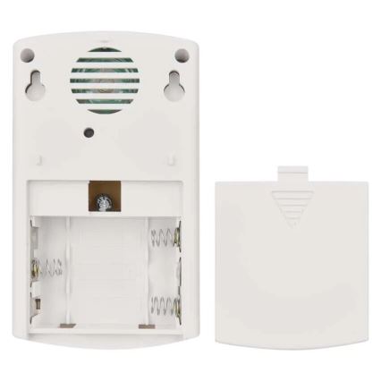 Draadloze deurbel 3xAA/1xCR2032 IP44 wit/zilver
