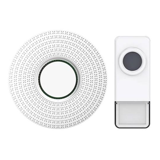 Draadloze deurbel met stekker 230V/1xA23 IP55 wit