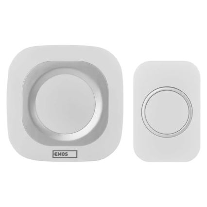 Draadloze deurbel met stekker 230V + 1xCR2032 IP44 wit
