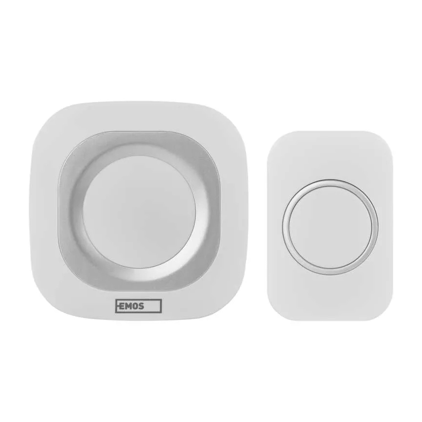 Draadloze deurbel met stekker 230V + 1xCR2032 IP44 wit