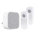 Draadloze deurbel met stekker 230V + 2x knoop IP44 wit