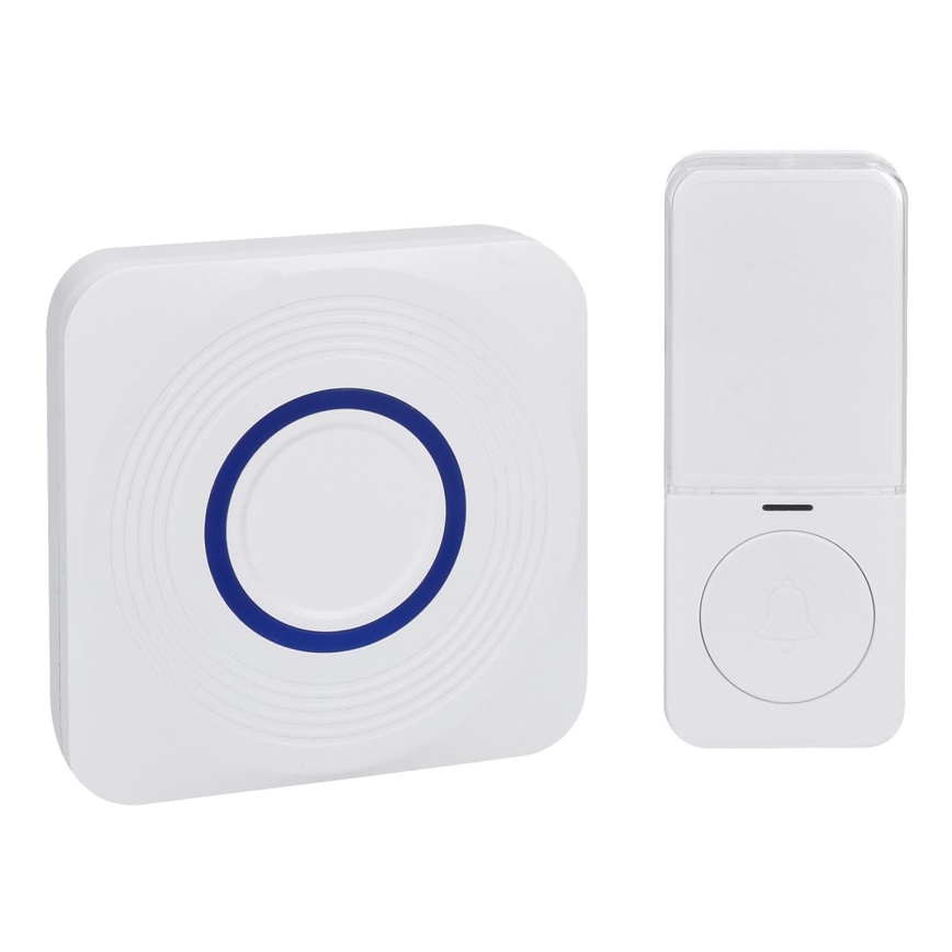 Draadloze deurbel op batterijen 3xAAA/1x3V IP56 wit