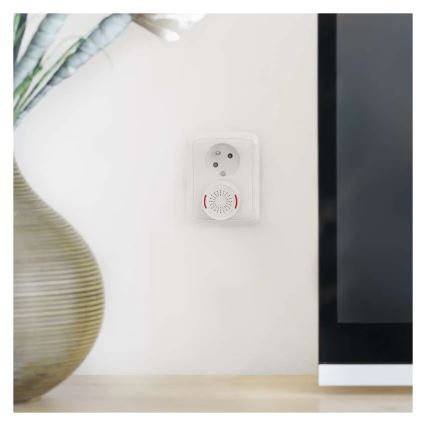 Draadloze deurbel voor stopcontact 230V + 1x CR2032, wit