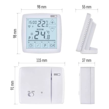 Draadloze digitale thermostaat GoSmart 230 V/16 A Wi‑Fi