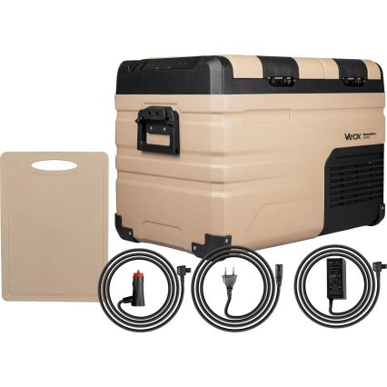 Draagbaar autokoelkast met LCD scherm 39 l 230V/12V/24V bruin