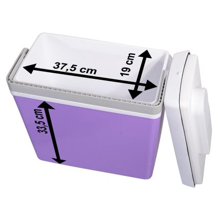Draagbare autokoelbox 23 l 55W/12V/230V paars/wit