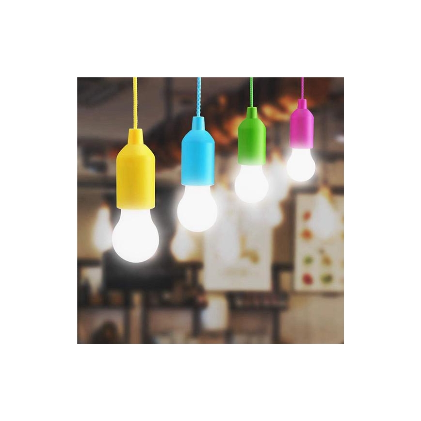 Draagbare LED Lamp LED/1W/3xAAA roze