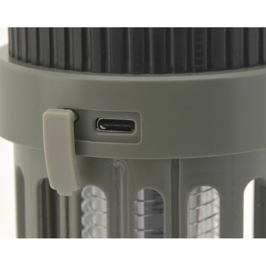 Draagbare Oplaadbare LED Lamp met Insectenval LED/2W/1800mAh/3xAAA IPX4 groen