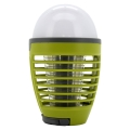 Draagbare Oplaadbare LED lamp met Insectenval LED/2W/3,7V 1800 mAh IPX4 groen