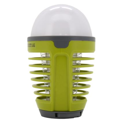 Draagbare Oplaadbare LED lamp met Insectenval LED/2W/3,7V 1800 mAh IPX4 groen