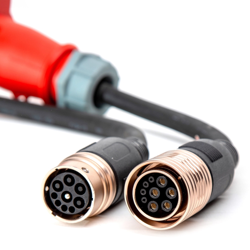 Draagbare oplader voor elektrische auto's met 4 adapters Type 2 32A/480V 22kW 5m IP67