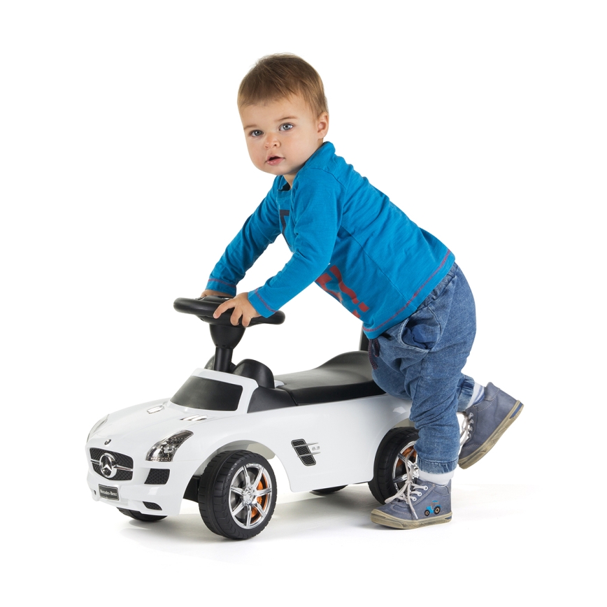 Draisienne voiture Mercedes 2xAA blanc/noir