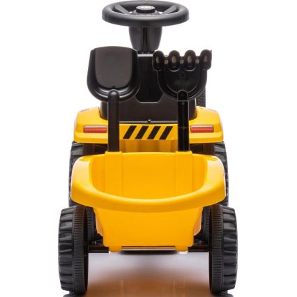 Draisienne voiture tracteur CAT 2xAA jaune/noir