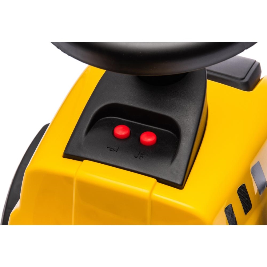 Draisienne voiture tracteur CAT 2xAA jaune/noir