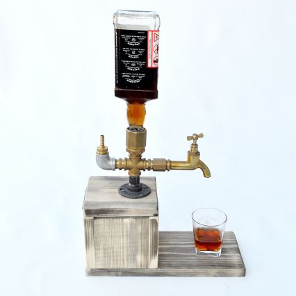 Drankdispenser 30x32 cm goud/spar