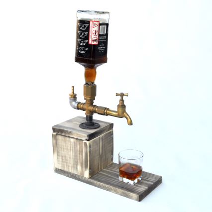 Drankdispenser 30x32 cm goud/spar