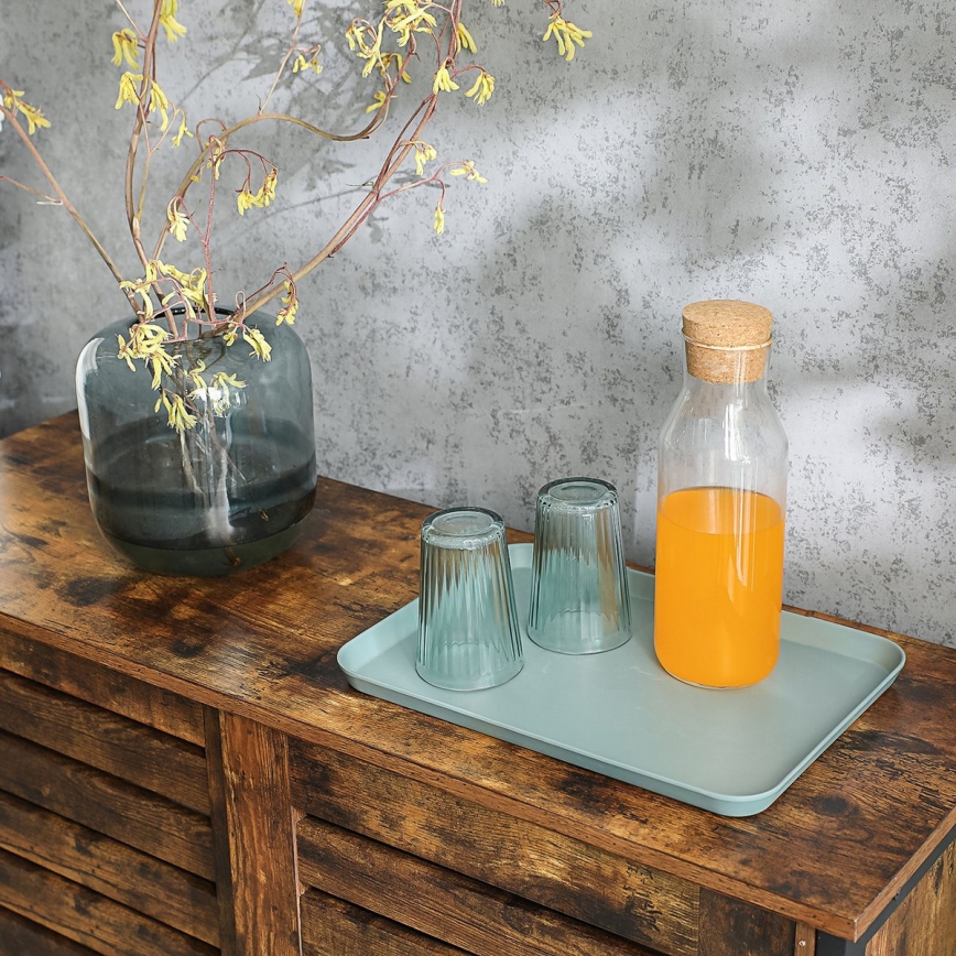 Dressoir met schuifdeuren FIRA bruin/zwart