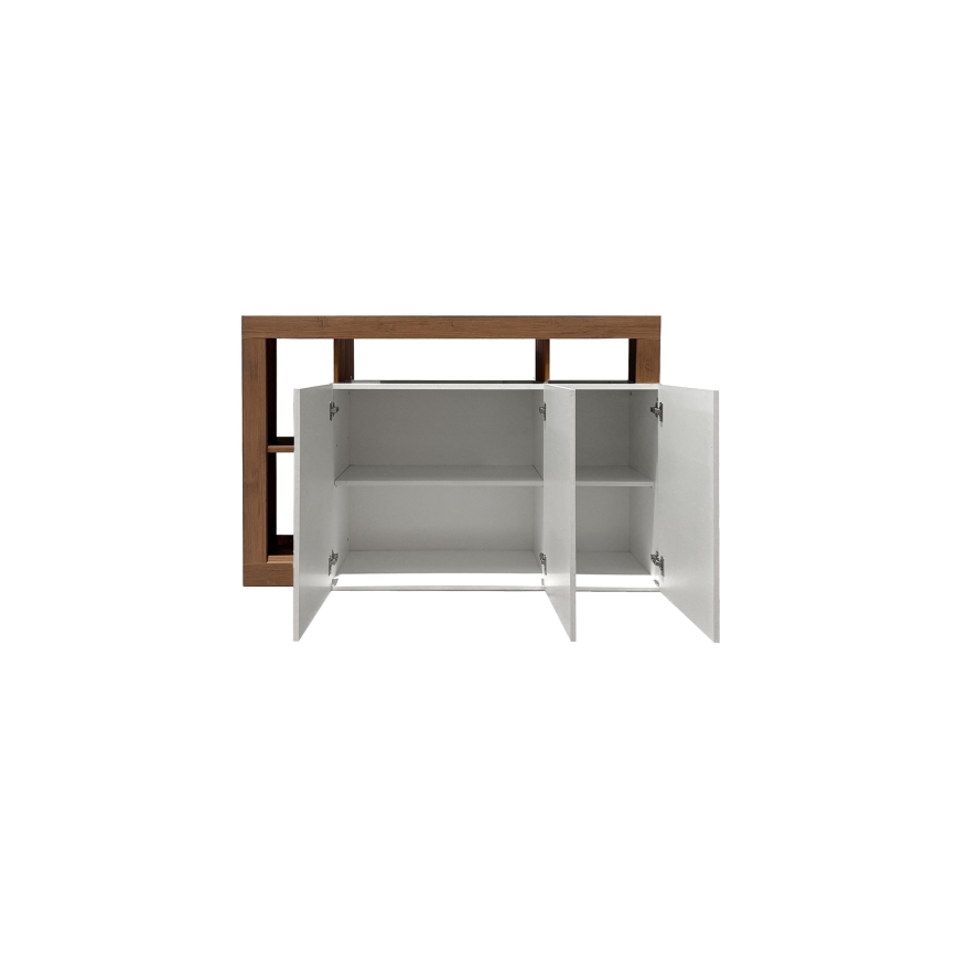 Dressoir LENOR wit/eiken