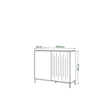 Dressoir RONJA taupe/zwart