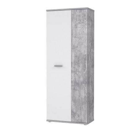 Dressoir/schoenenkast SIMO wit/betongrijs