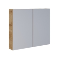 Dřevojas - Meuble de salle de bains à miroir NEXI 80x68 cm, chêne
