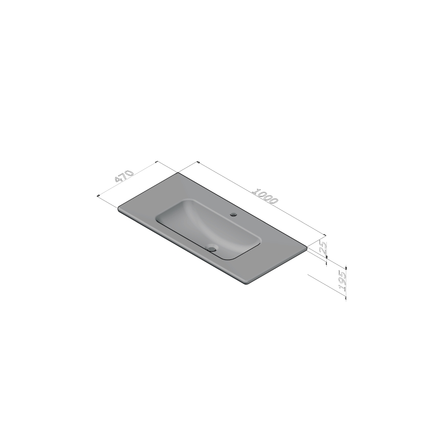 Dřevojas - Meuble de salle de bains avec lavabo BANO 100x47 cm chêne/blanc